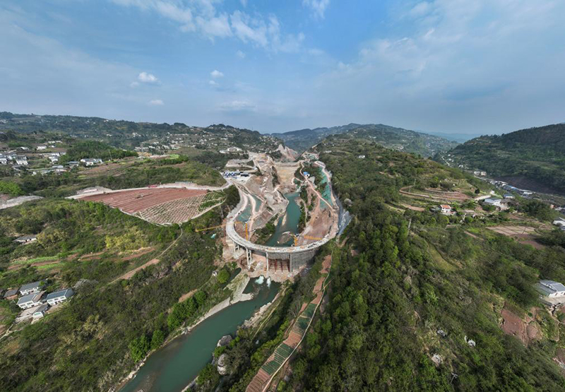 重庆市藻渡水库工程大坝全貌。杜才良摄