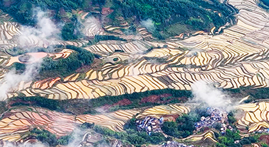 穿云航拍云南省绿春县桐株梯田