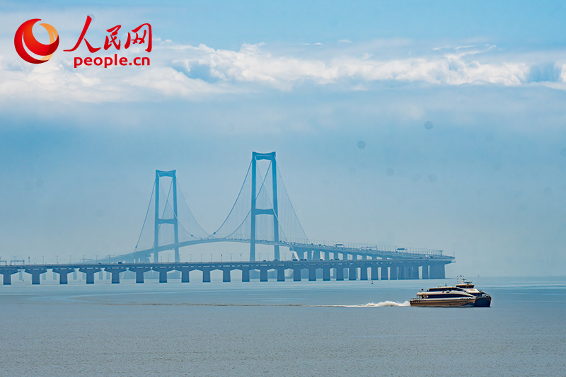 深中通道。人民网 王星摄