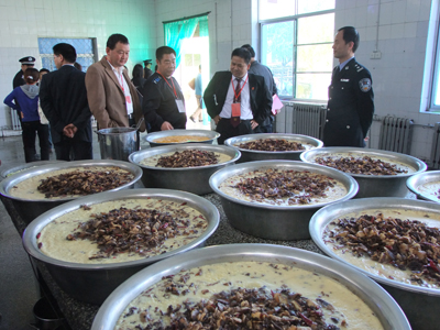 陕西省富平监狱13个分监区一顿饭的大肉用量